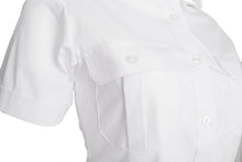 Women's Military Shirt - Short Sleeve - White