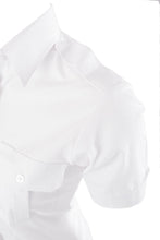 Women's Military Shirt - Short Sleeve - White
